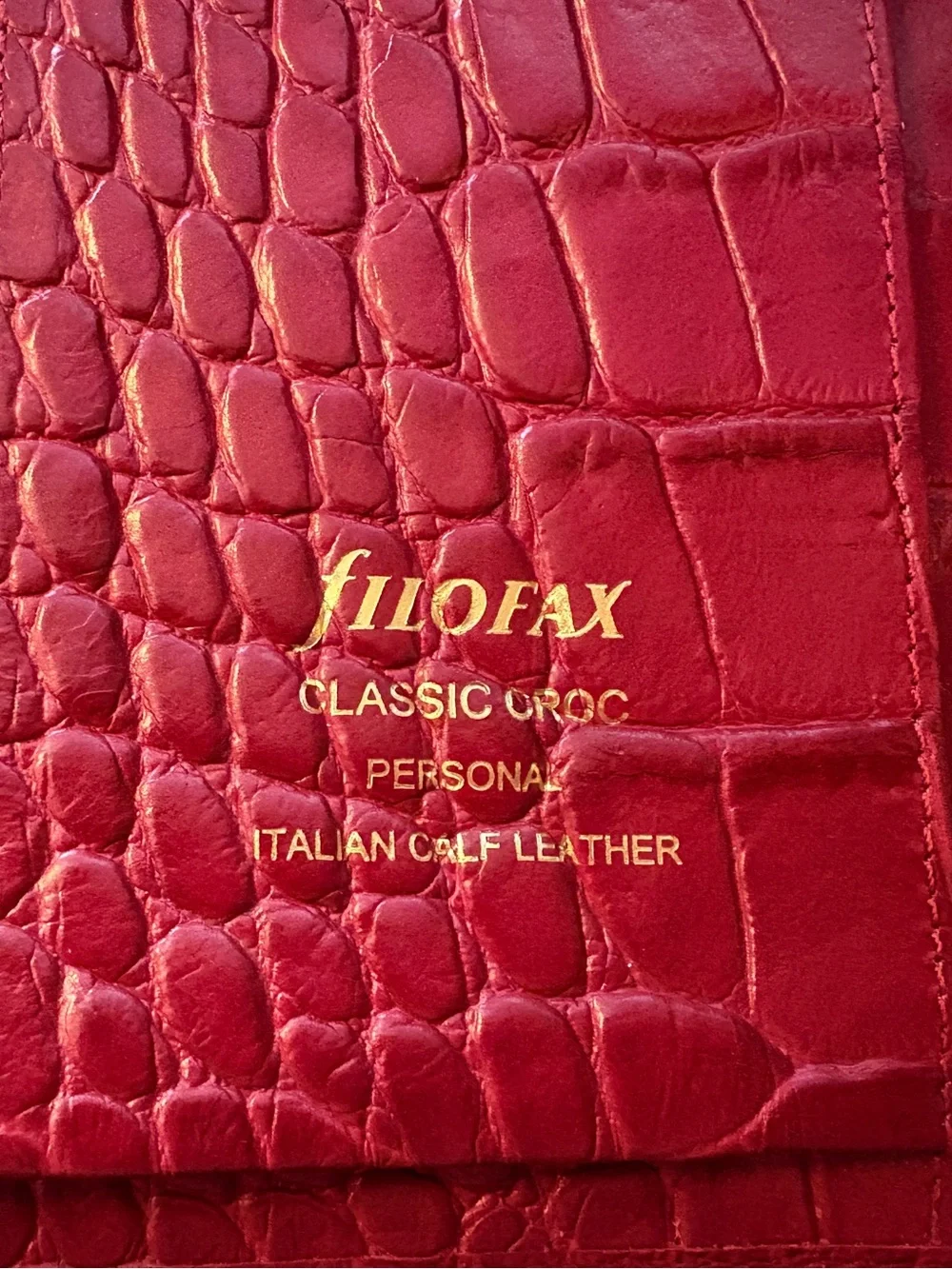 Filofax Classic Croc Personal Leather Organizer